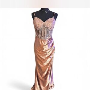 Elegant Copper Evening Gown